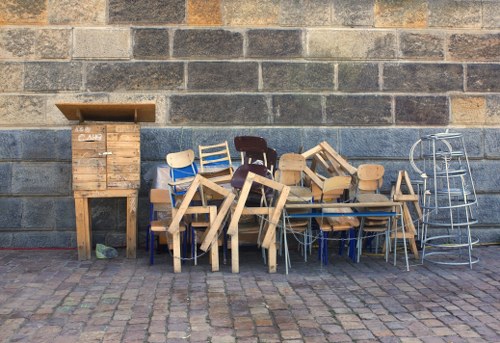 Furniture being removed by professionals in Barbican